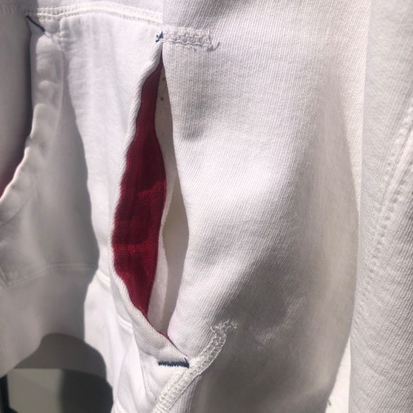 American eagle 77 large white 100% cotton vintage hoody - Picture 11 of 15